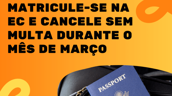 Promoção para o mês de Março na Escola de Idiomas EC